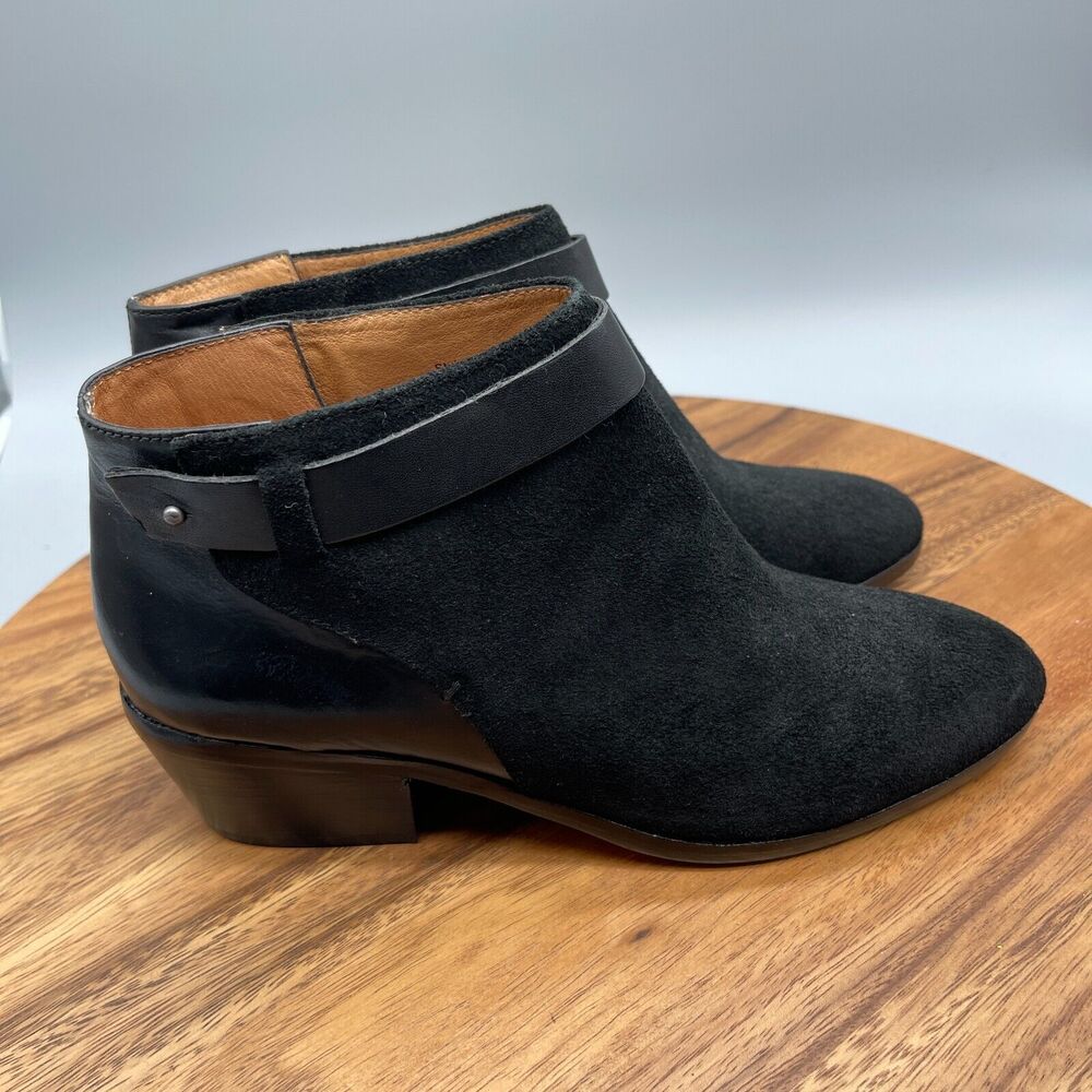 Madewell Black Suede Ankle Booties
